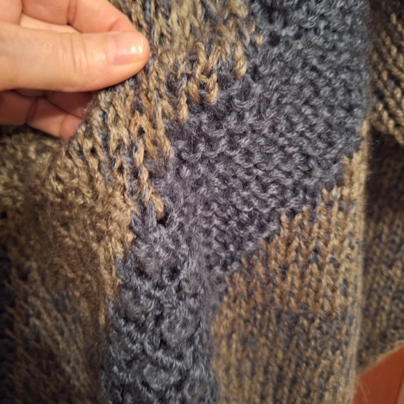 Vintage 1980's Saturday's Gray Blue Knobby Popcorn Knit Sweater DAD Men's Medium - Picture 7 of 7